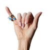 Tandem Ring, Round Lavender Turquoise