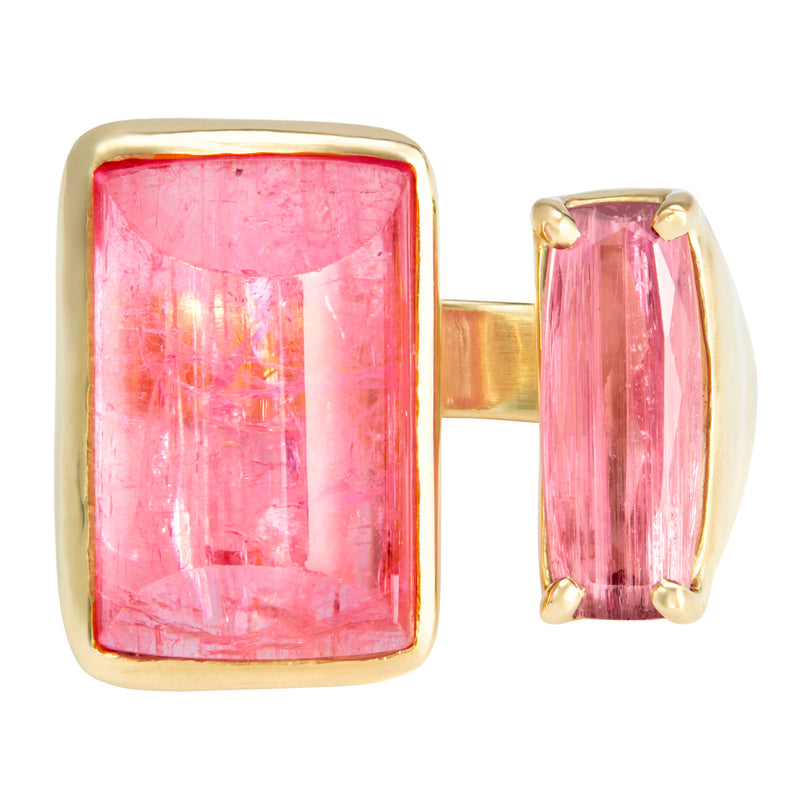 Tandem Ring, Pink Tourmaline