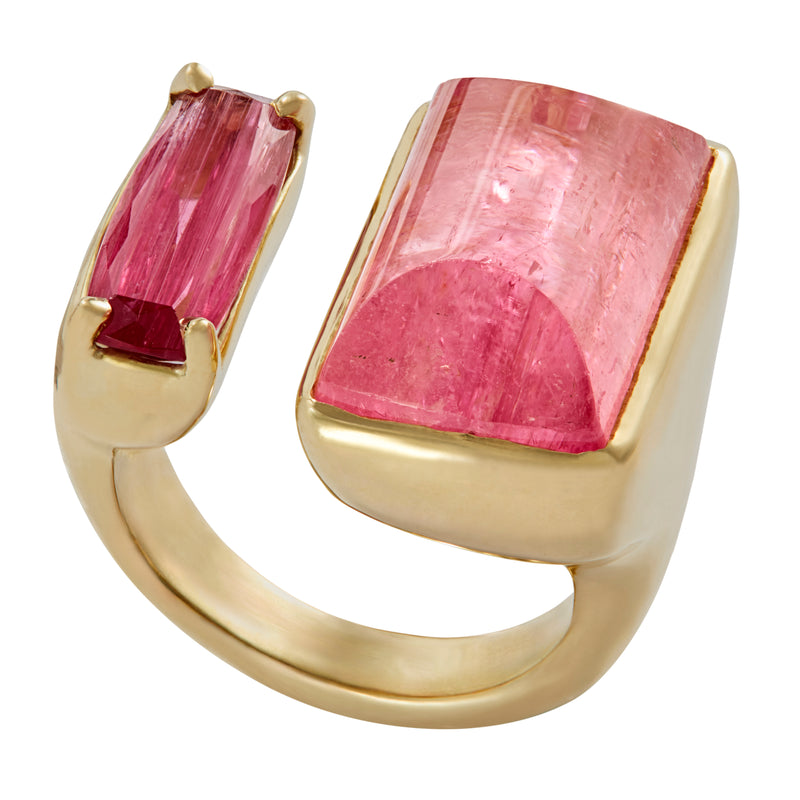 Tandem Ring, Pink Tourmaline